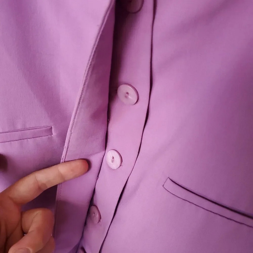 Zara Cut Out Blazer Dress Size Small Lilac/Purple Long Sleeve Bloggers Favorite - Picture 11 of 16